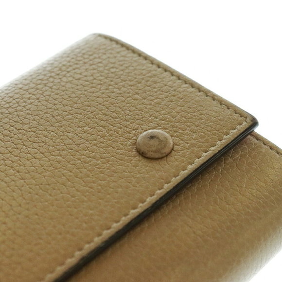 Celine Function Leather Long Fold Beige Flap Multi Wallet - Picture 5 of 6